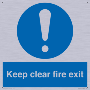 Keep Clear Fire Exit
